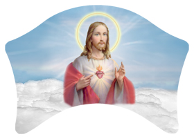 Sacred Heart Clouds Blue